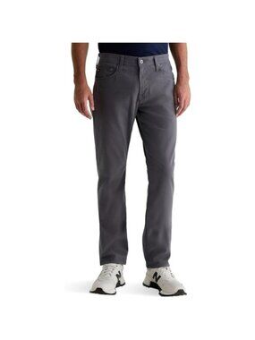 💠AG Adriano Goldschmied Matchbox Slim Straight Twill Pants Sueded Grey Mens 34